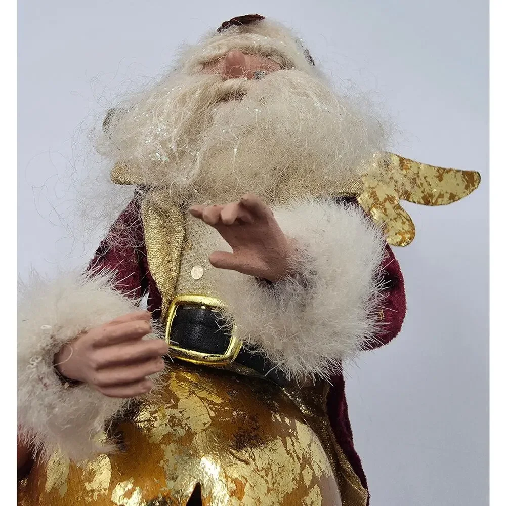 Mark Roberts Fairy Santa Jingle Bell Body Metal Wings Christmas Ornament 15